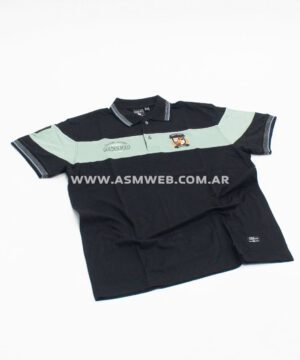 CHOMBA MC POLO COMBINADA BORDADA