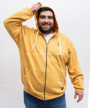 CAMPERA DE FRISA CON CAPUCHA LOGO