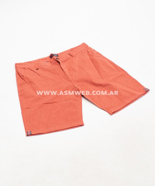 BERMUDA GABARDINA CORTE CHINO ESTAMPA FULL ROMBOS