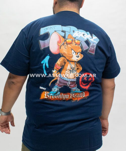 REMERA DOBLE ESTAMPA RAT JERRY