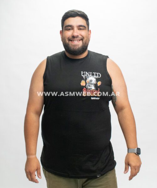 REMERA SIN MANGA HEART FIRE