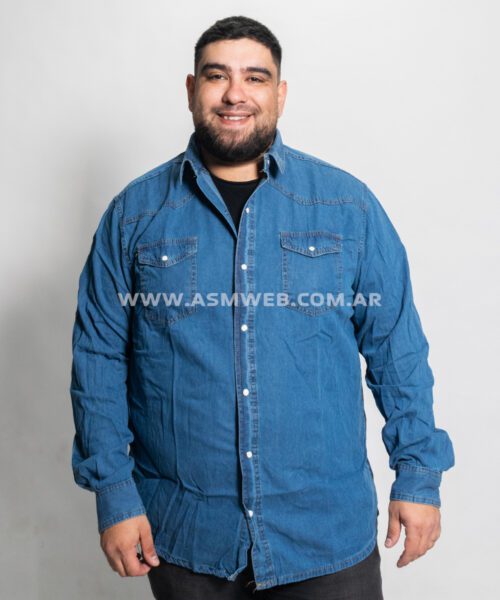 CAMISA MANGAS LARGAS JEAN 2 BOLSILLOS