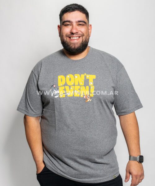 REMERA MC DONT EVEN TOM Y JERRY PREMIUM