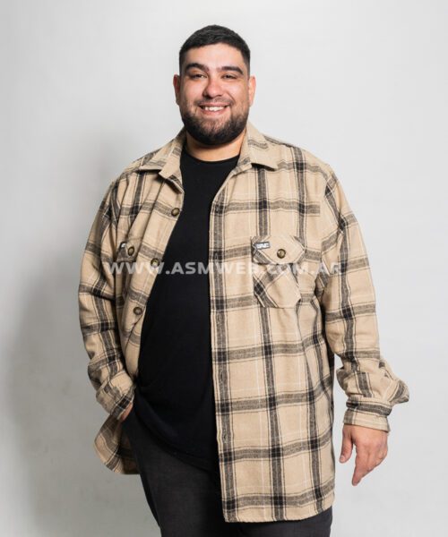 CAMISACO PAÑO CUADRILLE DOBLE BOLSILLO