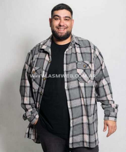 CAMISACO PAÑO CUADRILLE DOBLE BOLSILLO