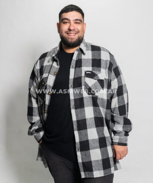 CAMISACO PAÑO CUADRILLE DOBLE BOLSILLO