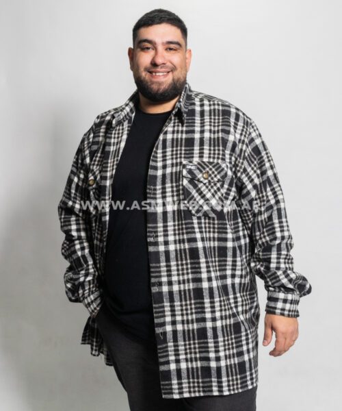 CAMISACO PAÑO CUADRILLE DOBLE BOLSILLO