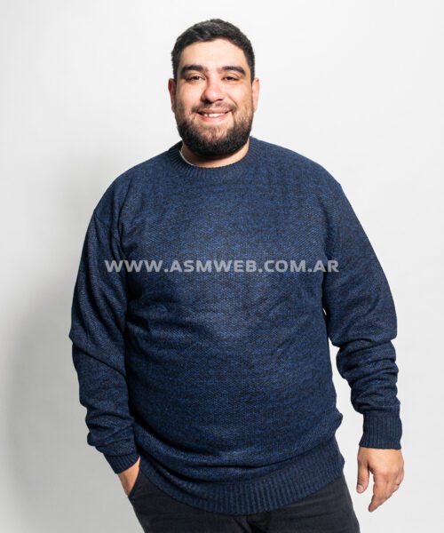 SWEATER CUELLO REDONDO JASPEADO PREMIUM