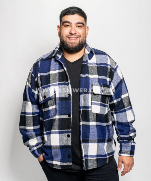 CAMISACO PAÑO CUADRILLE DOBLE BOLSILLO