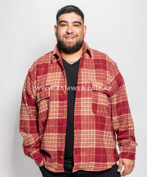 CAMISACO PAÑO CUADRILLE DOBLE BOLSILLO